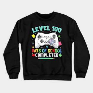 100 Days School Video  100th Day Teacher Student Kids Crewneck Sweatshirt